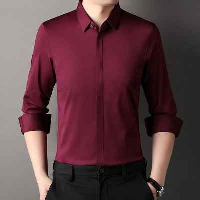 Mitchel | Chemise Homme Anti-Froissement avec Élasticité