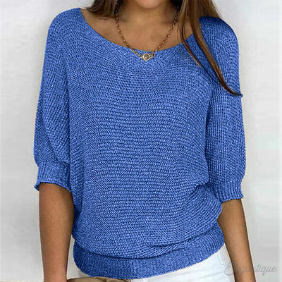 Fleur - Pull Tricoté Décontracté