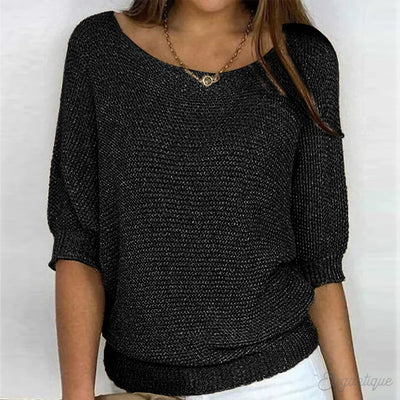Fleur - Pull Tricoté Décontracté