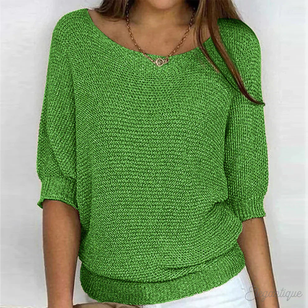 Fleur - Pull Tricoté Décontracté