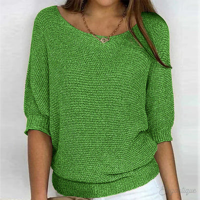 Fleur - Pull Tricoté Décontracté