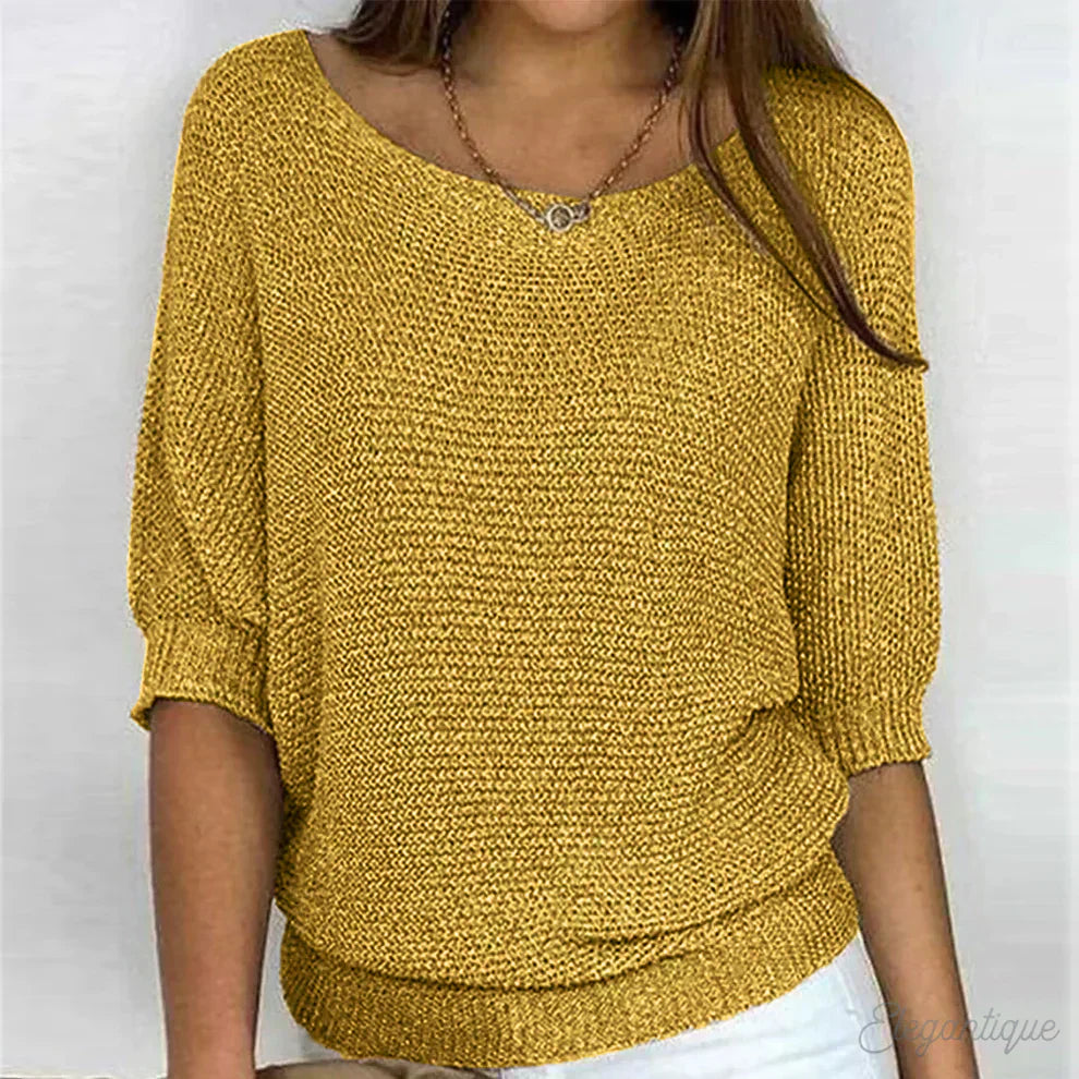 Fleur - Pull Tricoté Décontracté