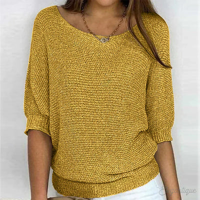 Fleur - Pull Tricoté Décontracté