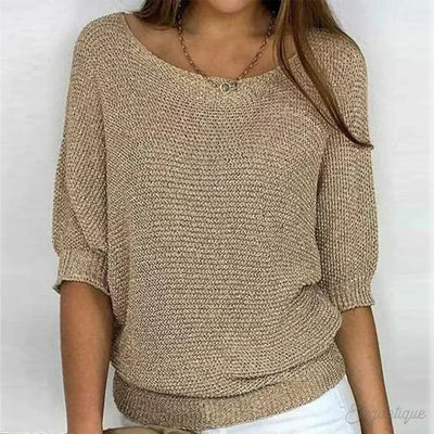 Fleur - Pull Tricoté Décontracté