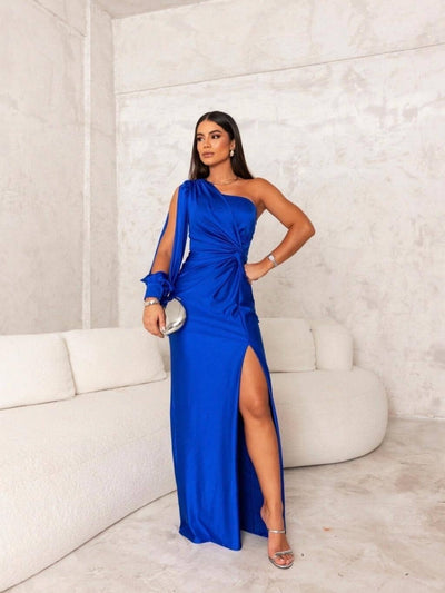 Victoria™ | Élégante Robe en Soie à Fente